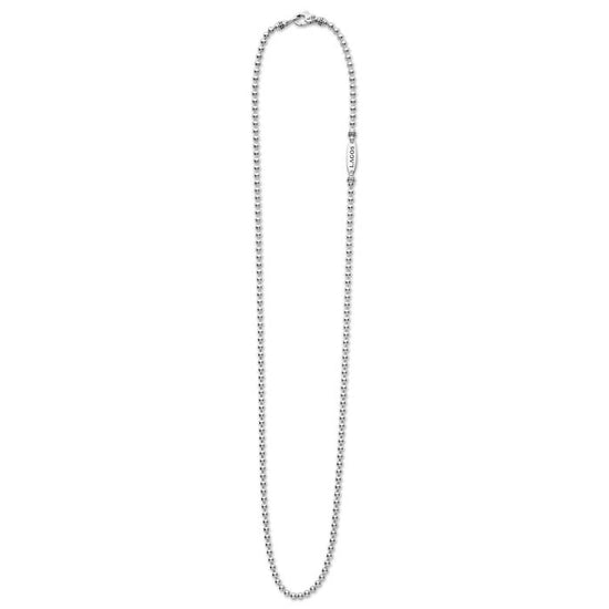 LAGOS Signaure Caviar Beaded Chain Necklace in Sterling Silver