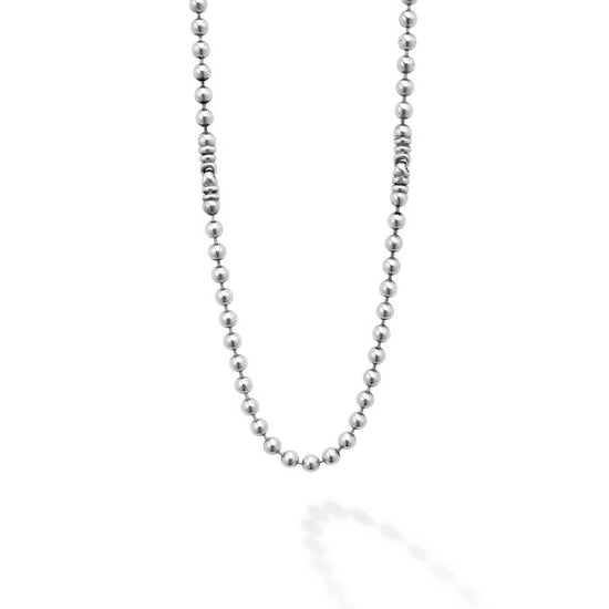 LAGOS Anthem Silver Station Caviar Beaded Necklace in Sterling Silver