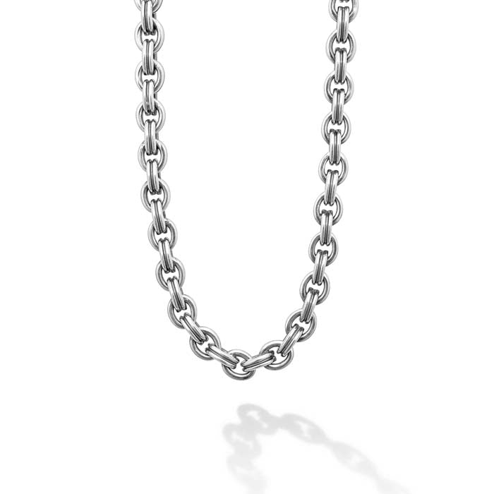 LAGOS Anthem Double Link Chain Necklace in Sterling Silver and 18K Yellow Gold