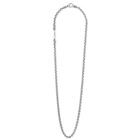 LAGOS Double Cable Link Chain Necklace in Sterling Silver