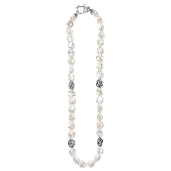 LAGOS 18" Luna Pearl Keishi Strand Necklace in Sterling Silver