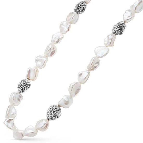 LAGOS 18" Luna Pearl Keishi Strand Necklace in Sterling Silver