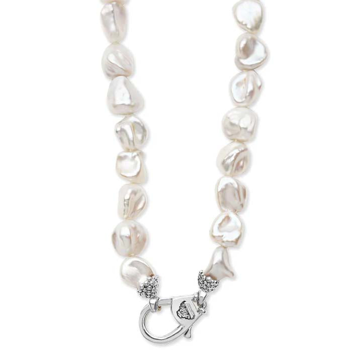 LAGOS 18" Luna Pearl Keishi Strand Necklace in Sterling Silver