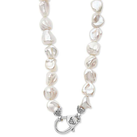 LAGOS 18" Luna Pearl Keishi Strand Necklace in Sterling Silver