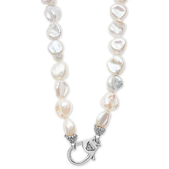 LAGOS 34" Keshi Pearl Necklace in Sterling Silver