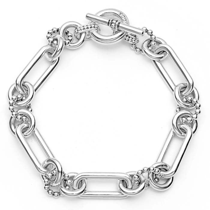 LAGOS Signature Caviar Toggle Clasp Bracelet in Sterling Silver