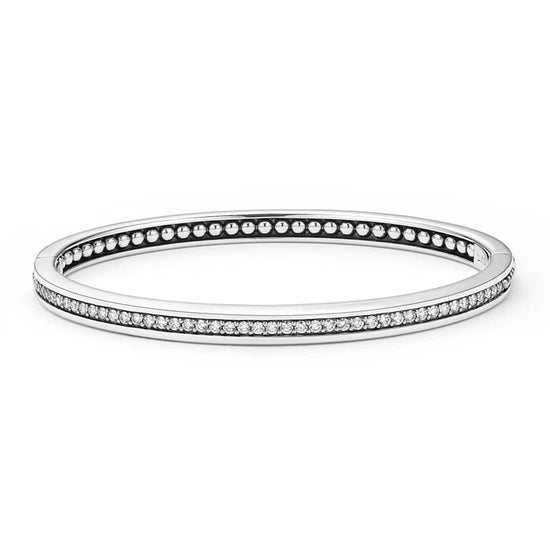 LAGOS Caviar Spark Diamond Bangle Bracelet in Sterling Silver