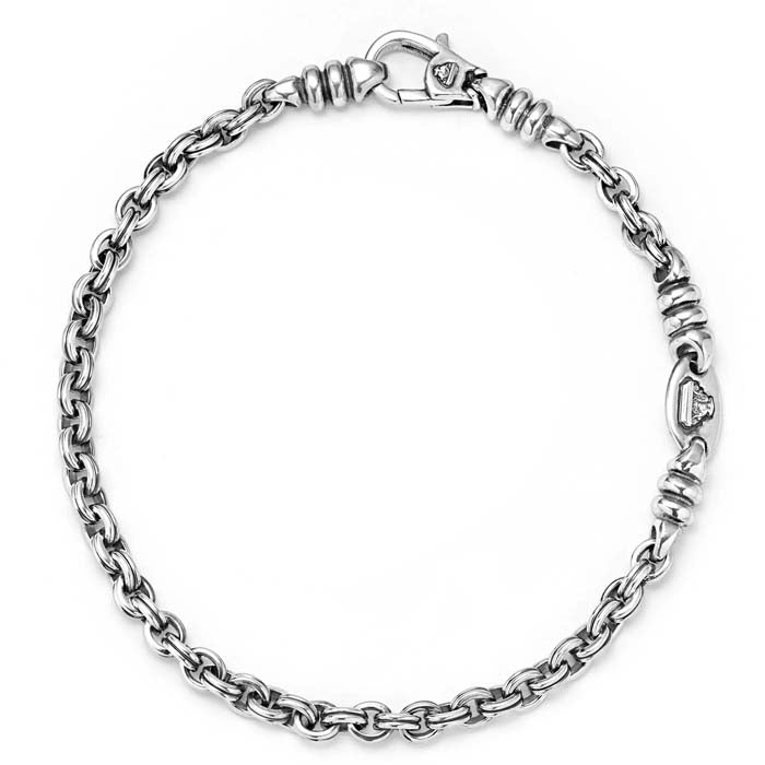 LAGOS Double Link Chain Bracelet in Sterling Silver