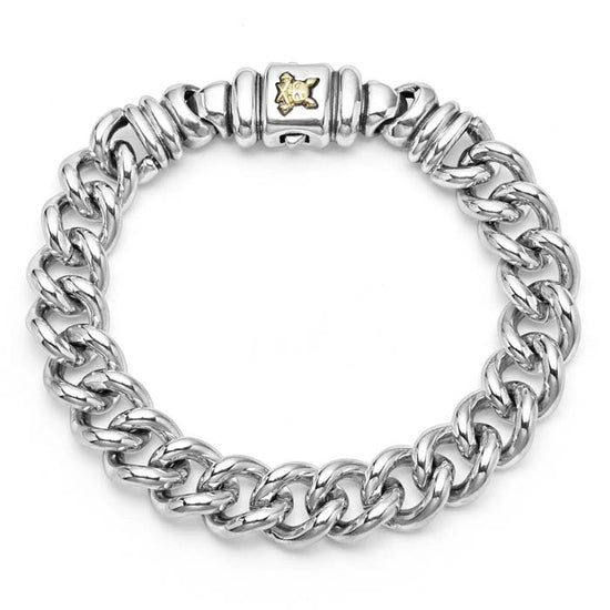 LAGOS Anthem Curb Chain Bracelet in Sterling Silver and 18K Yellow Gold