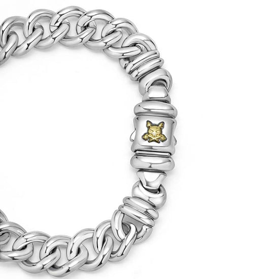 LAGOS Anthem Curb Chain Bracelet in Sterling Silver and 18K Yellow Gold