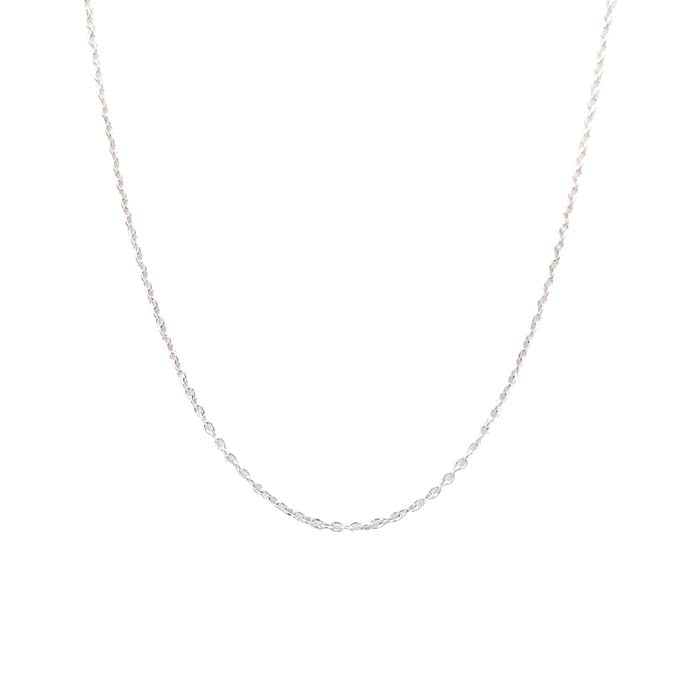 Estate Cable Link Chain Necklace in Sterling Silver