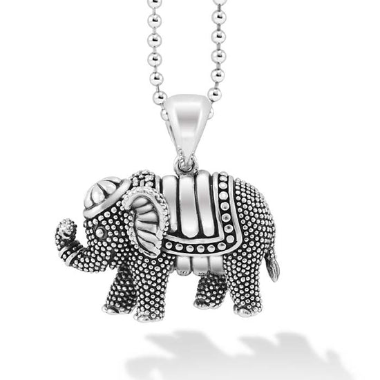 LAGOS 34" Rare Wonders Elephant  Pendant Necklace in Sterling Silver