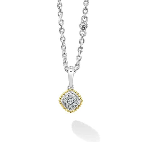 LAGOS Diamond Pendant Necklace in Sterling Silver and 18K Yellow Gold