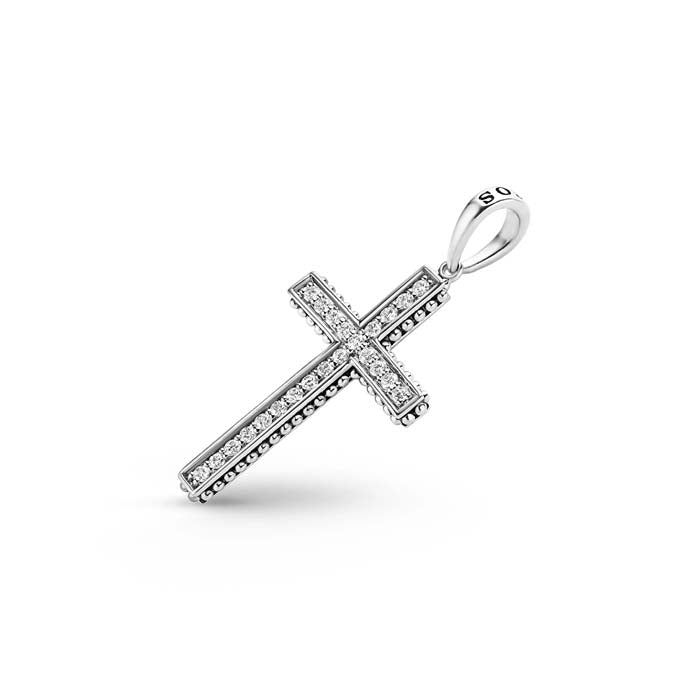 LAGOS Anthem Diamond Cross Amulet in Sterling Silver