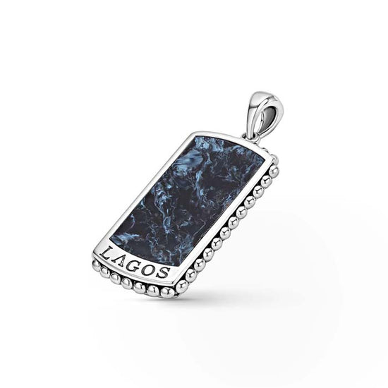 LAGOS Pietersite Tag Amulet in Sterling Silver