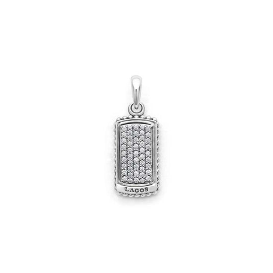 LAGOS Anthem Diamond Tag Amulet in Sterling Silver