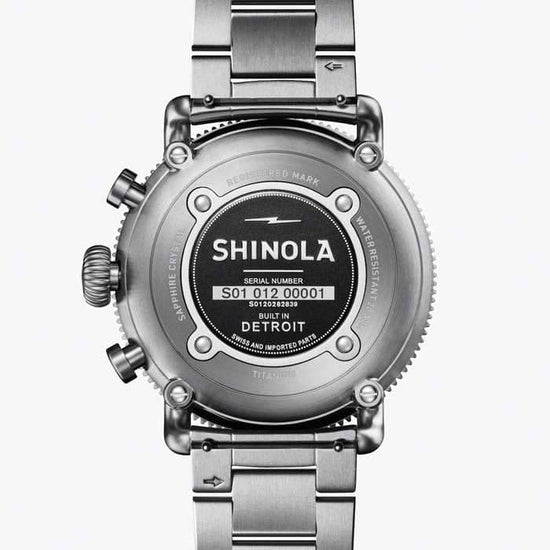 Shinola 48MM Runwell Olive Green Dial Sport Chrono in Titanium