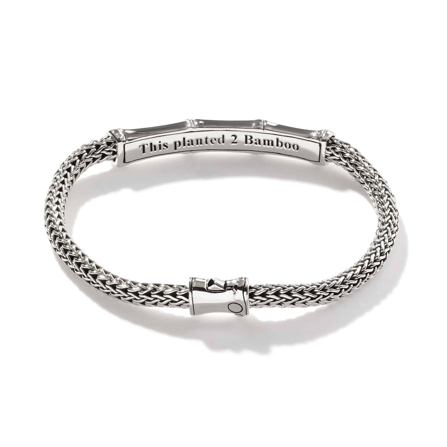 John Hardy Classic Chain Bamboo Station Bracelet in Sterling Silver - Size Medium