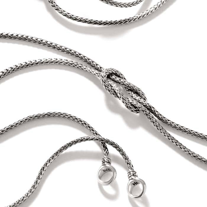 John Hardy Manah Classic Chain Love Knot Necklace in Sterling Silver