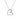 Gabriel & Co. White Sapphire Open Heart Pendant Necklace in Sterling Silver