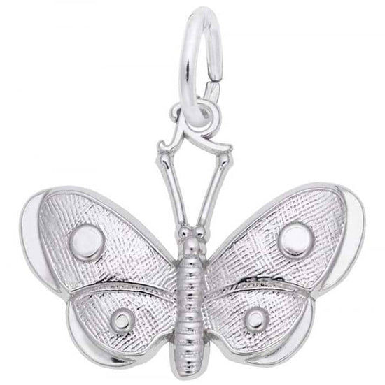 Rembrandt Spotted Wings Butterfly Charm in Sterling Silver