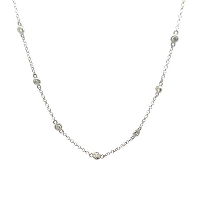 Mountz Collection .65CT 20" Diamond by the Yard Necklace in 14K White Gold