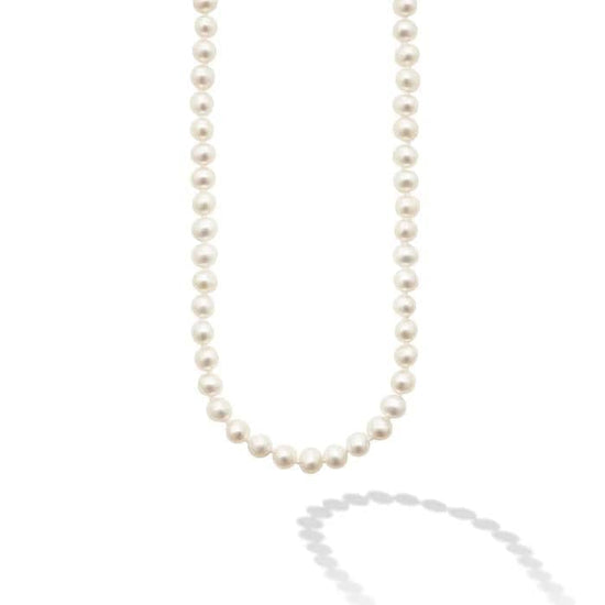 LAGOS Small Pearl Necklace in Sterling Silver and 18K Yellow Gold