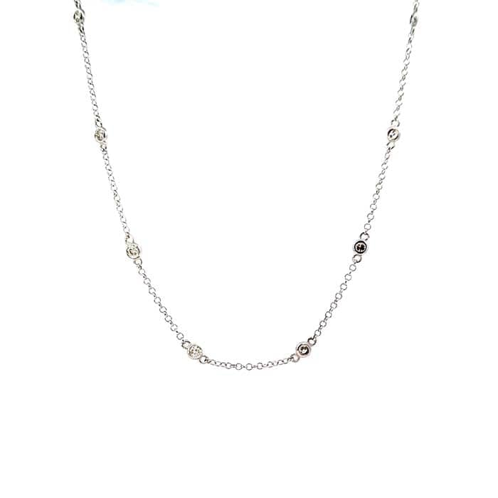 Mountz Collection 20" Diamond By the Yard Necklace in 14K White Gold