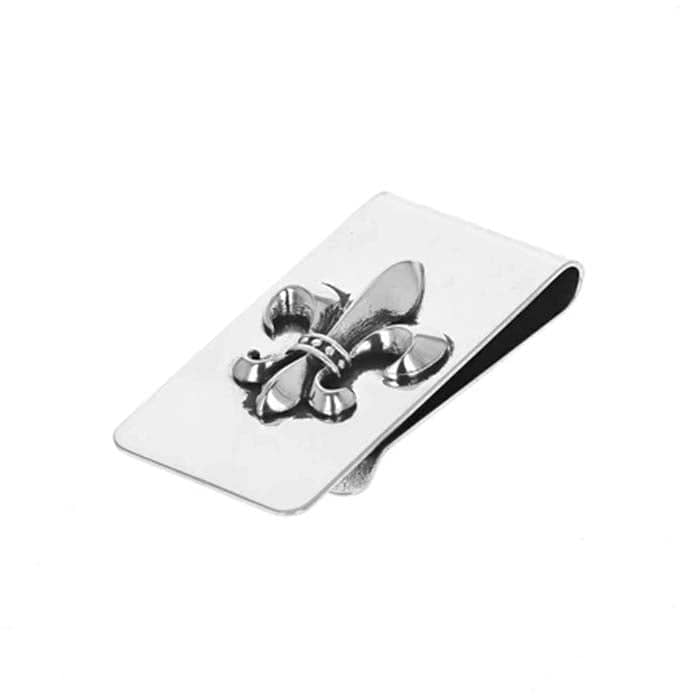 King Baby Fleur-de- Lis Money Clip in Sterling Silver