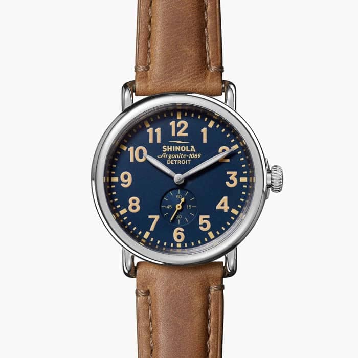 Shinola 41MM "The Runwell" Watch in Stainless Steel