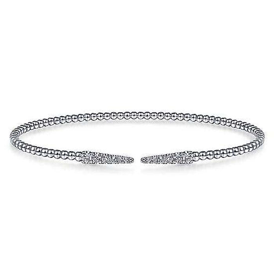 Gabriel & Co. .25-.29CTW Bujukan Split Cuff Bracelet with Diamond Pavé Spikes in 14K White Gold