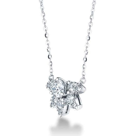 Hearts On Fire Aerial Sunburst Pendant Necklace in 18K White Gold