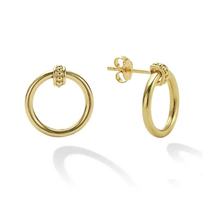 LAGOS Gold Circle Stud Earrings in 18K Yellow Gold