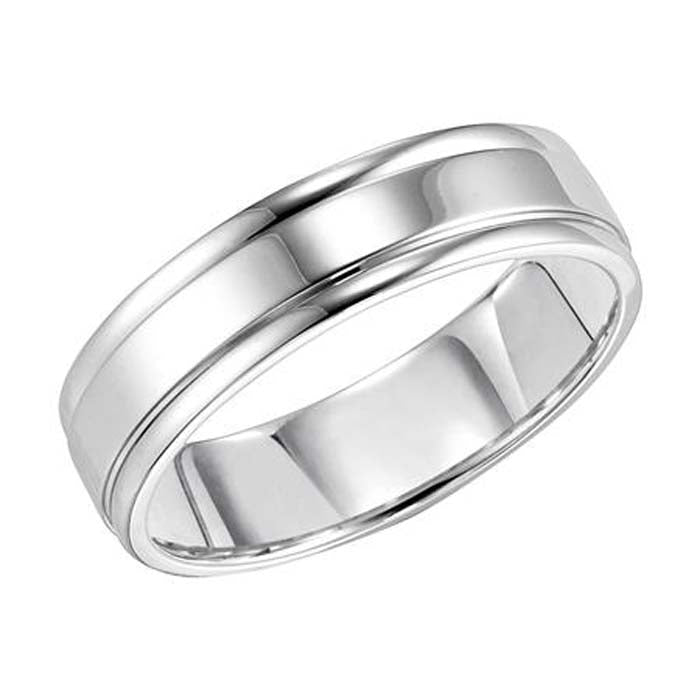 Goldman Wedding Band in 14K White Gold