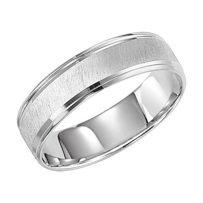 Goldman Wedding Band in 14K White Gold