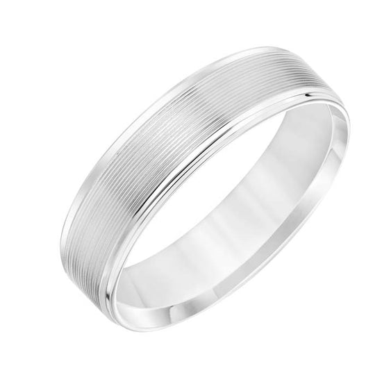 Goldman Men's 6MM Wedding Band in 14K White Gold