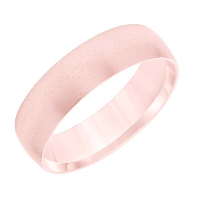 Goldman Men's 6MM Wedding Band in 14K Rose Gold