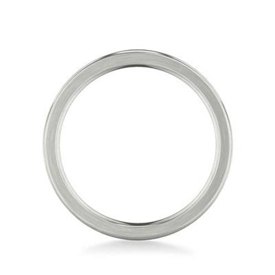 Frederick Goldman 5mm Polished Center and Brushed Edge Wedding Band in 14K White Gold