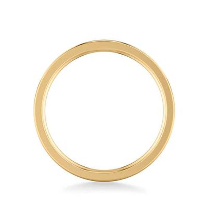 Frederick Goldman 6mm Hammer and Brush Finished Wedding Band in 14K Yellow Gold