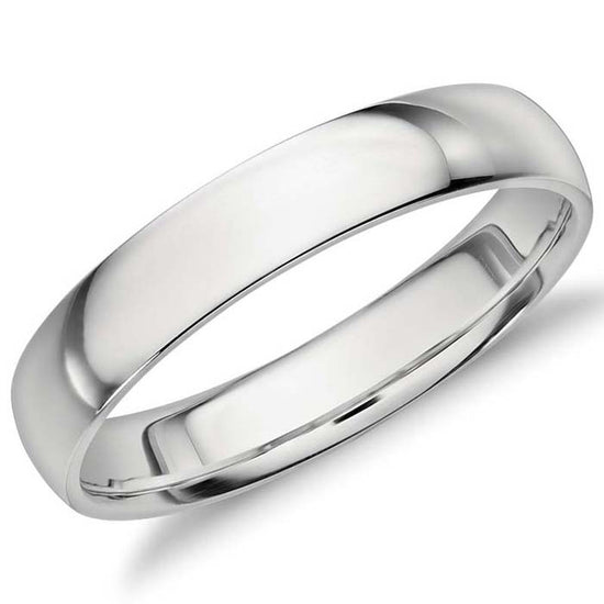 Goldman 4MM Low Dome Wedding Band in Platinum