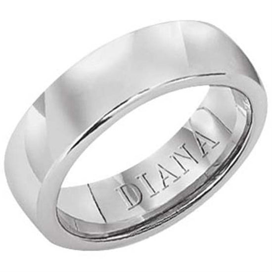 Diana 6MM Wedding Band in 18K White Gold