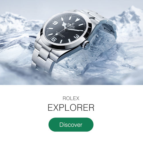 ROLEX Explorer on Ice with Mountains