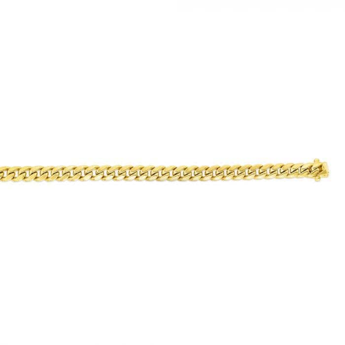 Mountz Collection 24" Miami Cuban Semi-Solid Link Necklace in 14K Yellow Gold