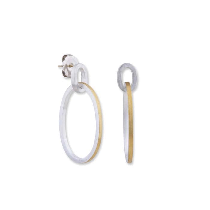 Lika Behar "Caroline" Drop Earrings in 24K Fushion Gold and Sterling Silver