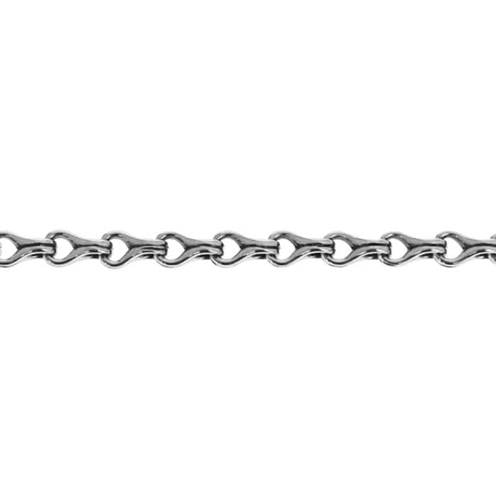 King Baby Small Twisted Eight Link Bracelet in Sterling Silver