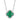 Shy Creation Emerald and Diamond Clover Pendant in 14K White Gold
