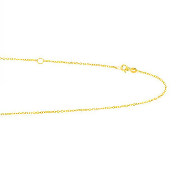 Mountz Collection 18" Adjustable Diamond Cut Cable Chain in 14K Yellow Gold