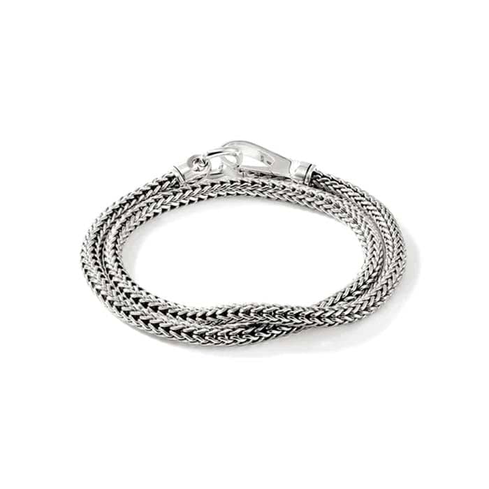 John Hardy 4.5MM Double Wrap Bracelet in Sterling Silver