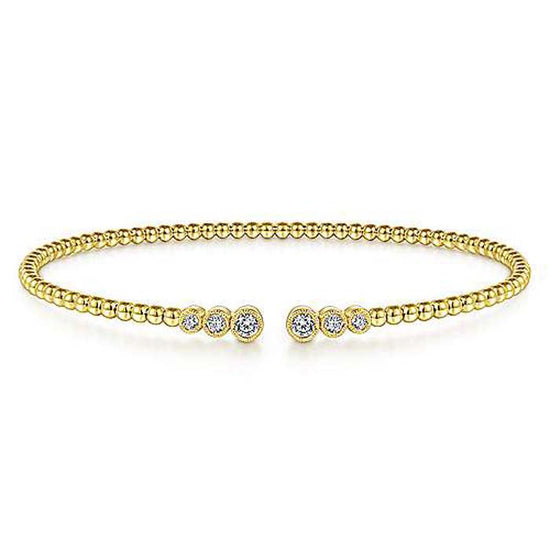 Gabriel & Co. Bujukan Diamond Split Bangle Bracelet in 14K Yellow Gold