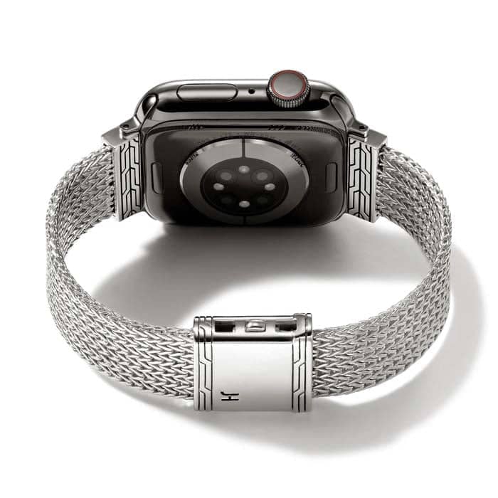 John Hardy Smart Watch Strap in Sterling Silver, Size Medium